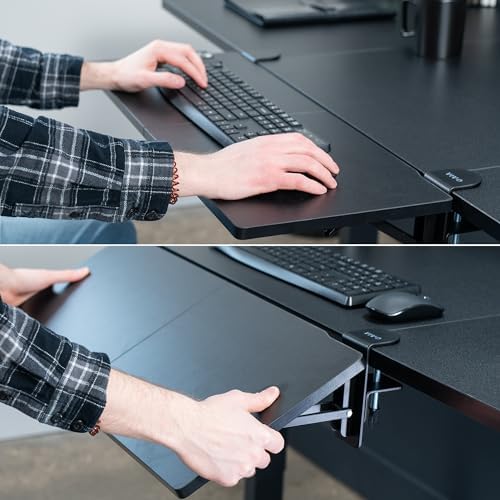 VIVO Black Clamp-on 30 x 12 in Desk Extender, DESK-EXT30