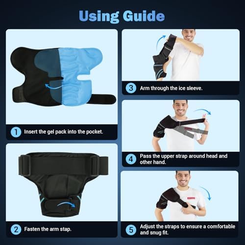 Comfytemp Shoulder Ice Pack Wrap, Shoulder Brace Rotator Cuff Cold Therapy