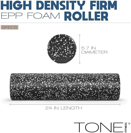 TONE Fitness Firm High-Density Foam Roller for Exercise, Massage & Recovery