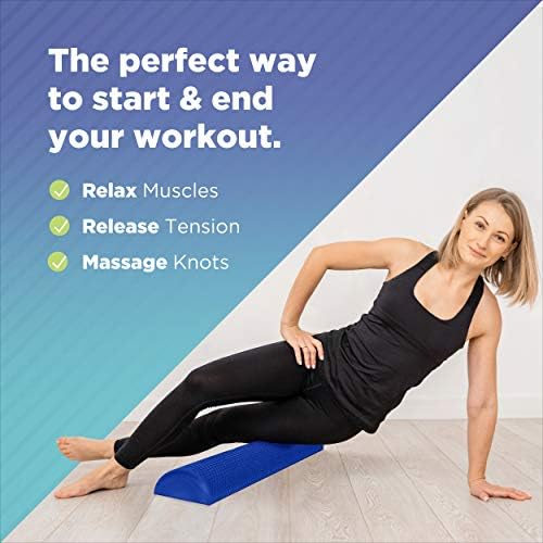 Bean Products High Density Half Round Foam Roller 36" for Physical Therapy