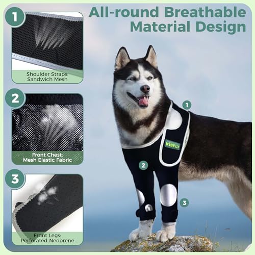 Dog Elbow Brace Front Leg, Shoulder & Elbow Protector Sleeve, L