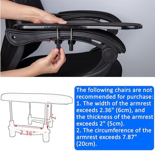 LL-COEUR Arm Support Wrist Rest for Table and Chair, Ergonomic Armrest Desk Extender, Multifunctional Computer Mouse Pad Holder (Black)