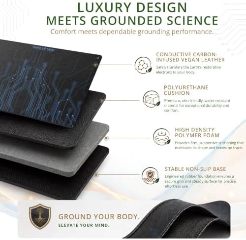 Grounding Mat for Bed & Feet, Conductive Earthing Pad for Home