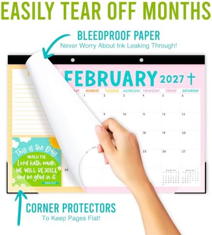 Large Desk Calendar 2027 - Desktop Calendar 2027-2028
