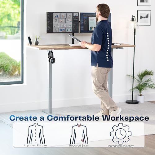 VIVO Reclaimed Wood 71 x 30 in Standing Desk, DESK-KIT-1G7P