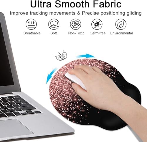 Britimes Ergonomic Mouse Pad Set with Wrist Rest, Rose Gold