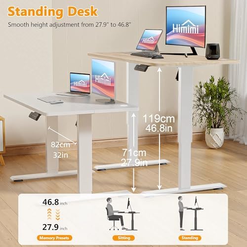 Hmimi 48'' ×24'' Height Adjustable Electric Standing Desk
