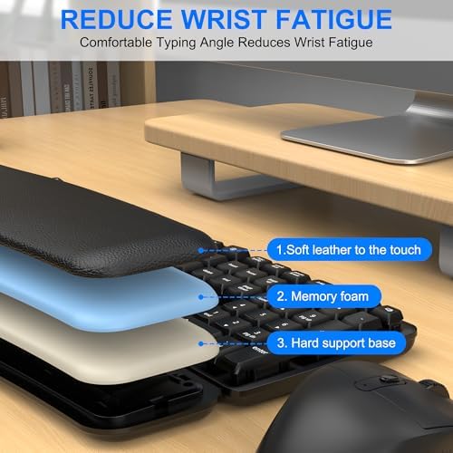 Wireless Keyboard and Mouse Combo, Bluetooth/2.4G Dual-Mode(Black Graphite)
