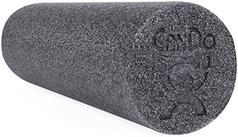 CanDo Plus Round Gray Exercise Fitness Foam Rollers for Muscle Restoration, Massage Therapy, Sport Recovery and Physical Therapy 6" x 18"