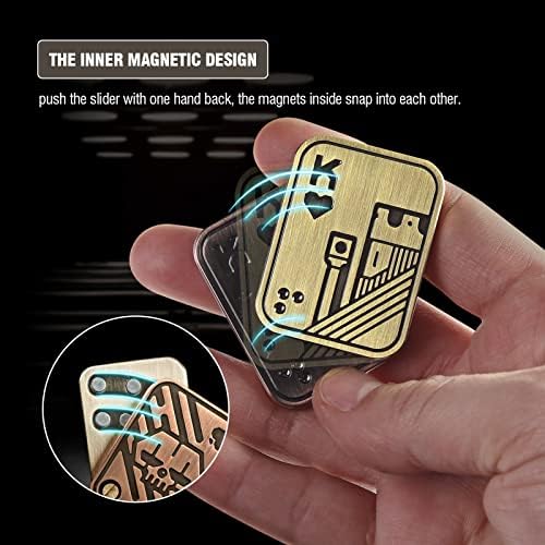 ITOKEY Metal Fidget Toys, EDC Fidget Slider, Poker Push Card, Magnetic