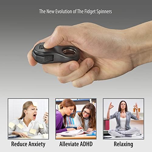 Yolscue Fidget Toy,Fidget Spinners Toy for Adults and Kids,Gifts Suitable for Children with Autism and ADHD,Quiet Office Desk Toy,Excellent for Relieving Stress and Anxiety Toys (Black)