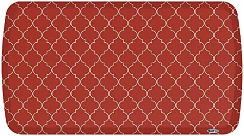 GelPro Elite Premier Anti-Fatigue Kitchen Comfort Floor Mat, 20x36", Trellis Red Chile Stain Resistant Surface with therapeutic gel and energy-return foam for health & wellness, Trellis Red Chile