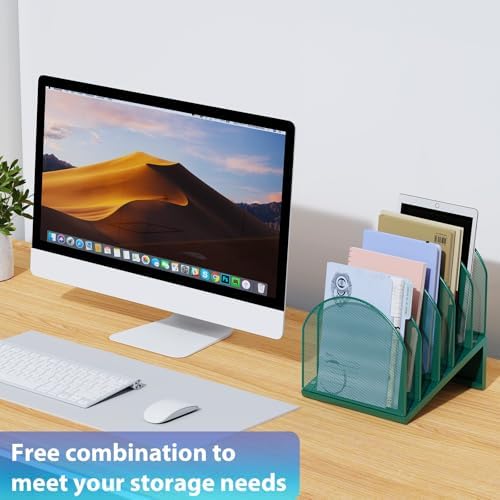 gianotter Desktop File Organizer with 5 Compartments