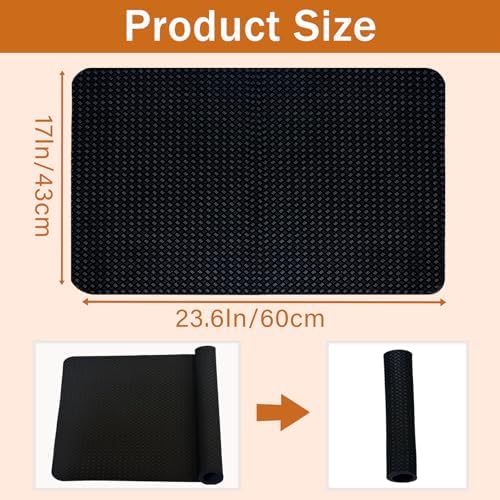 Under Desk Elliptical Mat 23.6" x 17", Non-Slip Mat for Stepper