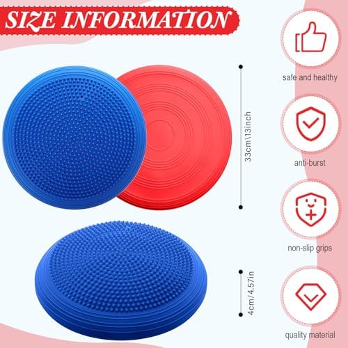 Libima 8 Pcs Wiggle Seat Inflated Wobble Cushion for Kids