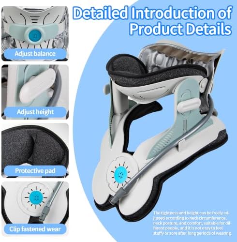 MKMS Neck Traction Device Electric Remote for Cervical Pain & Spine Relief