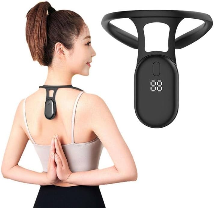 Smart Posture Corrector Portable Back Support Hunchback Correction Smart Posture Reminder Corrector Device Back Posture Monitoring Keep A Health Body Posture (Color : Orange) (Black One Size)