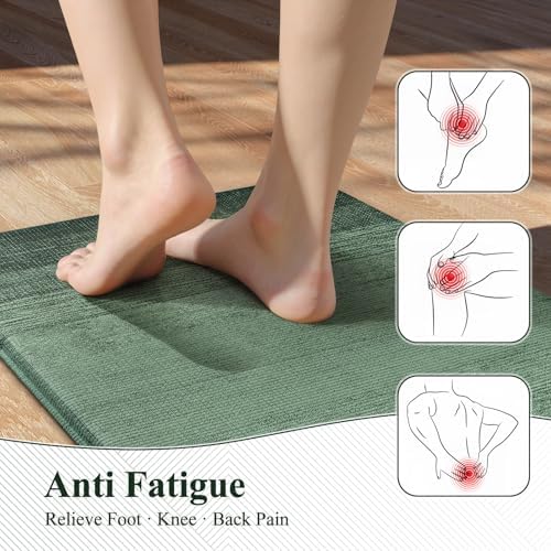 KIMODE Anti Fatigue Kitchen Mats for Floor,Farmhouse Kitchen Rugs Sets of 2