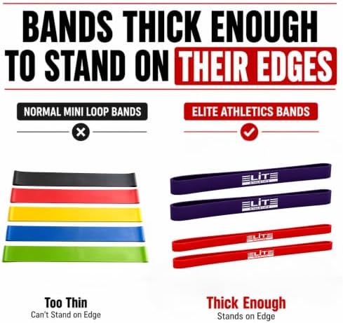 Heavy Thick Resistance Bands Set of 4, 5X Thicker, Short Monster Band, Deadlift Band, Loop Resistance Booty Bands, Glute Activation, Strength Training, Squats & Warm-Up