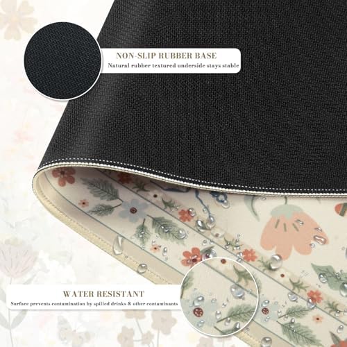 iCasso Beige Large Mouse Pad, Desk Matt for Desktop