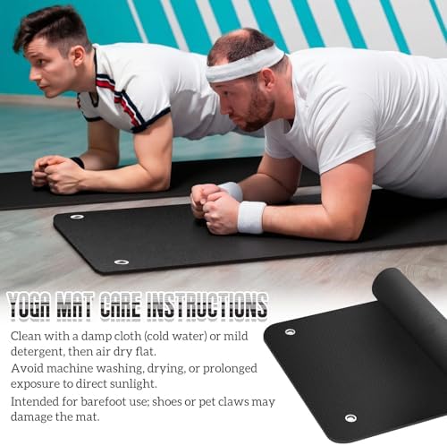 Briwooody Yoga Mat with Hanging Holes