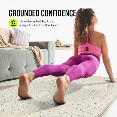 Gogokiwi Extra Wide Yoga Mat for Men Women (72"L x 36"W) Non Slip Fitness & Exercise Mat with Alignment Marks for Yoga, Pilates, Floor Workouts