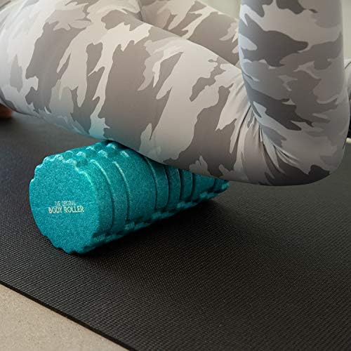 The Original Body Roller - High Density Foam Roller Massager for Deep Tissue Massage of the Back and Leg Muscles - Self Myofascial Release of Painful Trigger Point Muscle Adhesions (Turquoise)