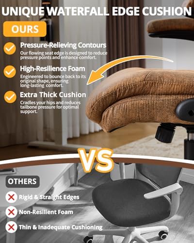 Karl home Ergonomic Office Chair High Back, Bronzing Brown