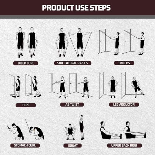 VEICK Resistance Bands with Handles, Exercise Tube Bands Set for Workouts