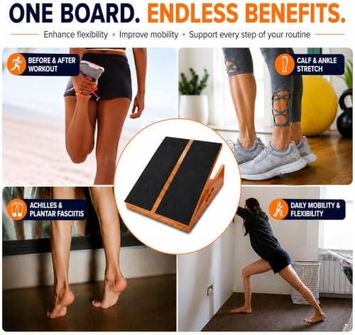 MUCITAGF 16" Wide Slant Board for Calf Stretching, Calf Stretch Board
