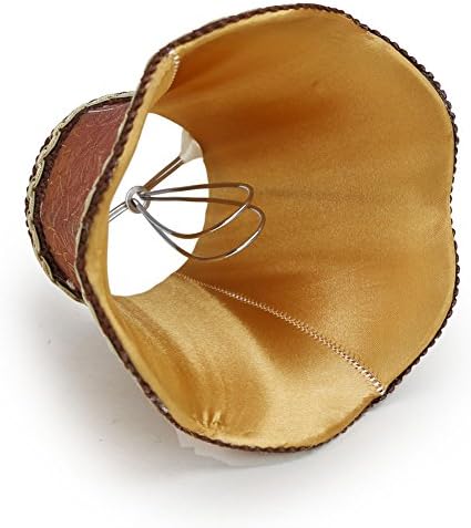 Fuloon Small Clip on Chandelier Lamp Shades, 2 Pack, Coffee