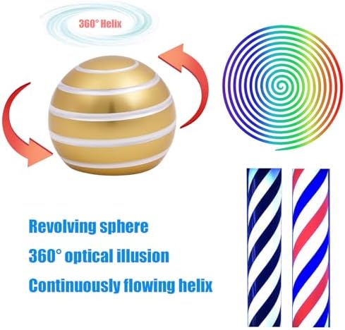 Desk Toys for Fidget Kinetic Cool-Gadgets: 180 Seconds Spinning Toy, Cool-Stuff Thing for Adult Teen Children Kid, Optical-Illusion Stress-Relief Gifts Ball for Man Women Home Office School Christmas