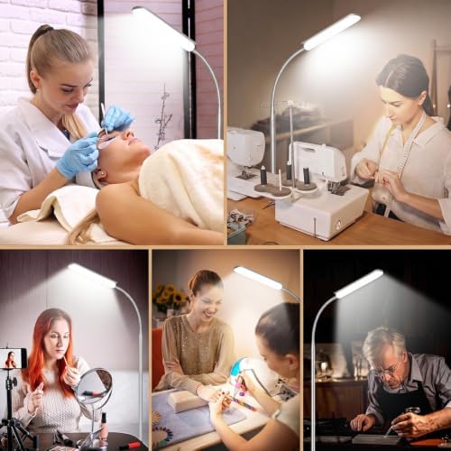 marctronic Silver Modern Floor Lamp, 18W 1800LM Bright LED, Touch Control & Memory Function, Dimmable Timing Eye-Caring Lamp for Office/Bedroom