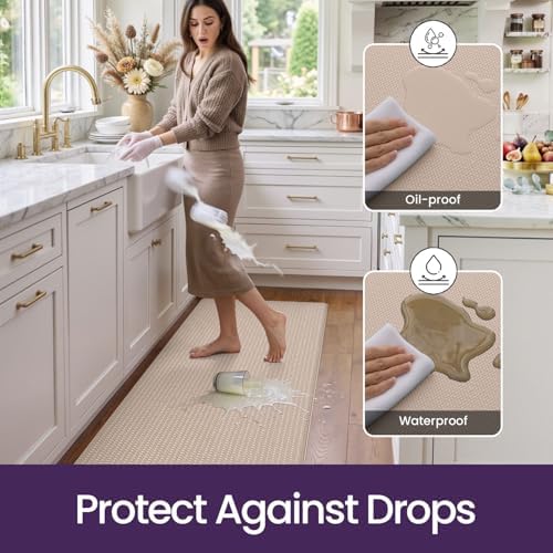 DEXI Kitchen Floor Mats Cushioned Anti Fatigue, 23x86 Non Slip Runner Rug