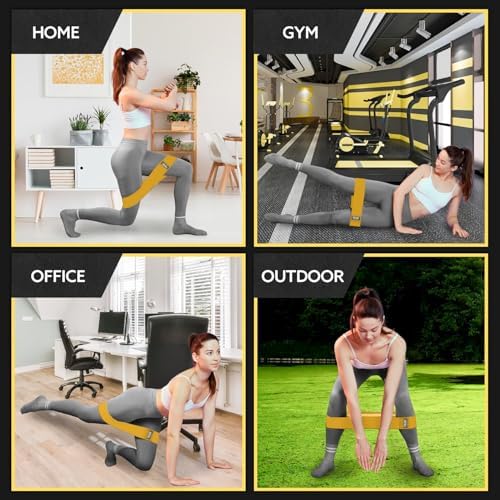Fabric Resistance Bands for Working Out, 3-Pack for Legs and Glutes