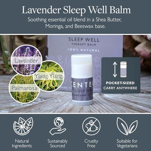 Scentered Lavender Heating Pad & Microwavable Neck Wrap – Aromatherapy Neck Pillow & Sleep Balm Gift Set – Pain Relief for Muscle Aches, Shoulders & Back – Heat Pack & Essential Oil Roll On for Sleep