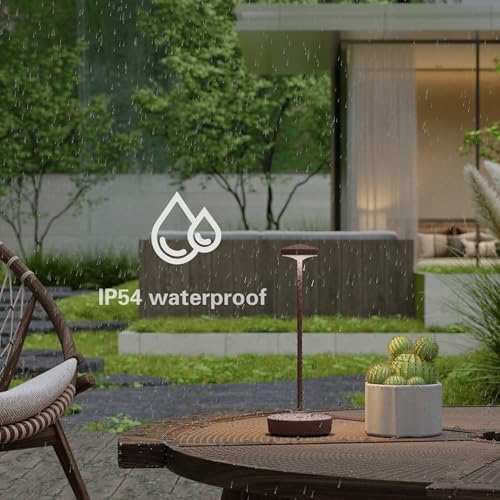 Cordless Table Lamp Set of 2,LED Rechargeable Battery 3 Levels Brightness
