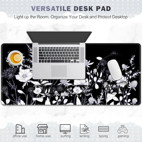 Gaming Mouse Pad, Large Desk Mat, 4in1 XXL Mousepad Cute Desk Pad Protector