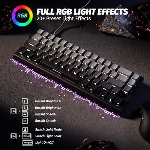 ATTACK SHARK X68HE 60% Wired RT 8K Keyboard and Wireless R1 Mouse-Moonlight