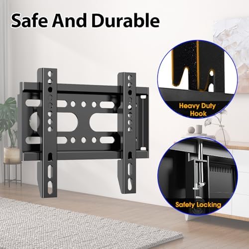 Fixed TV Wall Mount for 14-42" TVs Low Profile Wall Mount TV Bracket