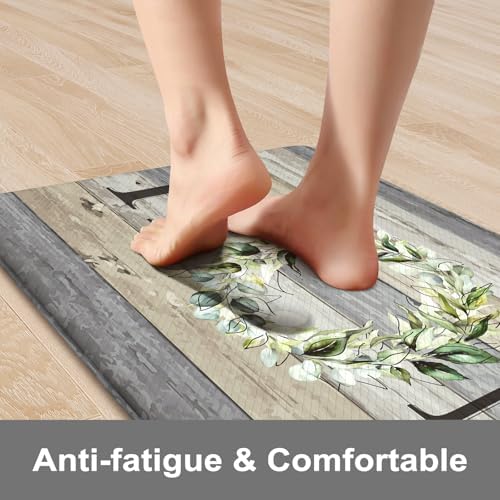 KIMODE Anti Fatigue Mats for Kitchen Floor Rugs Sets of 2 Cushioned
