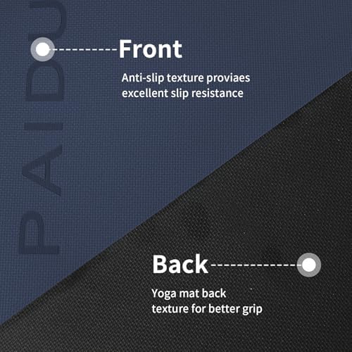PAIDU POE Yoga Mat （10mm）Extra Thick Fitness Mat 72"x24" with Carry Strap