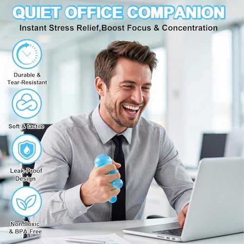 Cube Squishy Stress Relief Toys, Clear Sensory Fidget Toys for Anxiety & ADHD, Soft Slow Rising Squeeze Toys for Desk Office, Cool Gadgets Gifts for Teens and Adults
