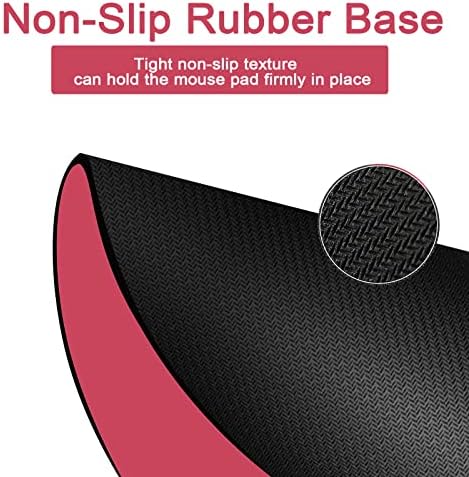 Small Mouse pad, Portable, Waterproof Non-Slip Rubber Bottom, Suitable for Wireless Mouse, Laptop Keyboard Tray for Both Men and Women, Office Travel Red 5.5x7.5in