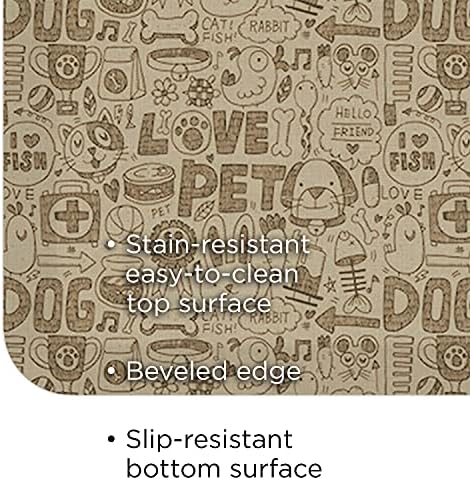 GelPro Designer Anti-Fatigue Comfort Floor Mat, 20 x 32, Pet Graffiti Basset Brown, 106-P-2032-PGBB