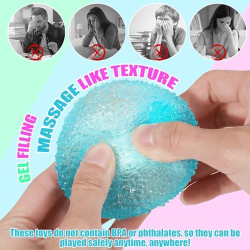 3Pcs Textured Stress Balls, Soft Sensory Fidget Toys Ball for Adults Kids