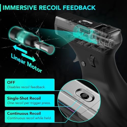 ErgoStrike7: Next-Gen FPS Gaming Mouse with Recoil - Ergonomic Vertical Mice FPS Gun Grip Mouse, Wireless/Wired USB for PC Gamers (Black)