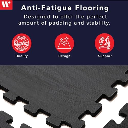 Forest Floor Farmhouse 3/8 Inch Thick Printed Foam Tiles, Premium Wood Grain Interlocking Foam Floor Mats, Anti-Fatigue Flooring – Stylish Flooring Solution