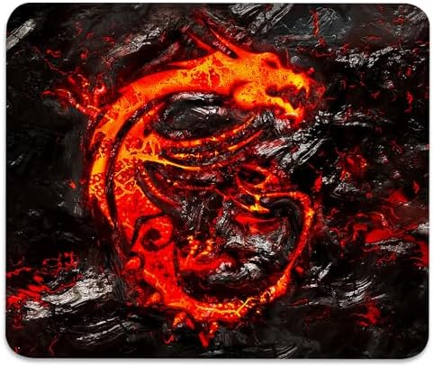 Abstract Lava Dragon Carving Molten Masterpiece Mouse Pad, Cute Desk Mat