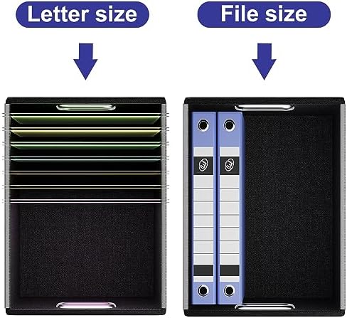 File Organizer Box with Lids, Collapsible File Folder Organizer